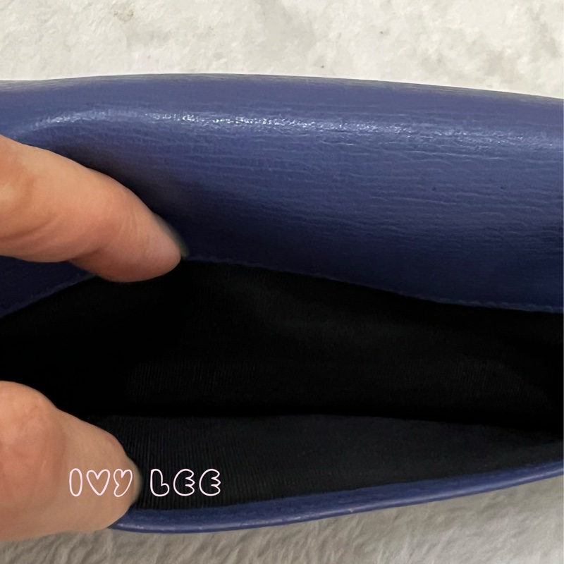 GUCCI 古馳 256348 互扣式掀蓋 長皮夾 藍色皮革 長夾 正品 二手精品-16