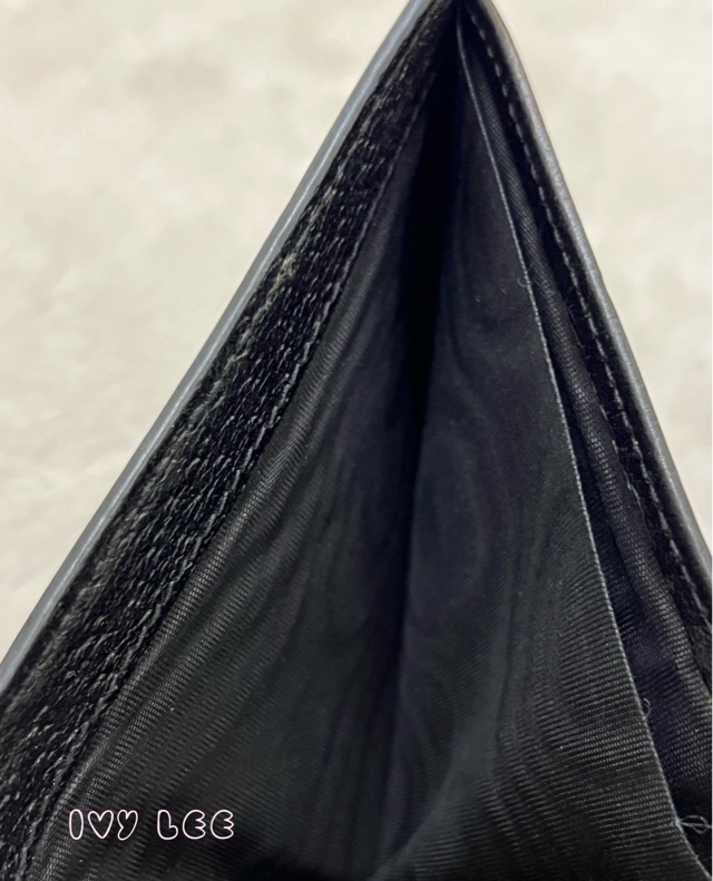 GUCCI 古馳 523664 經典Animalier系列皮革 蜜蜂裝飾對開8卡 短夾 經典黑 正品 二手精品-8