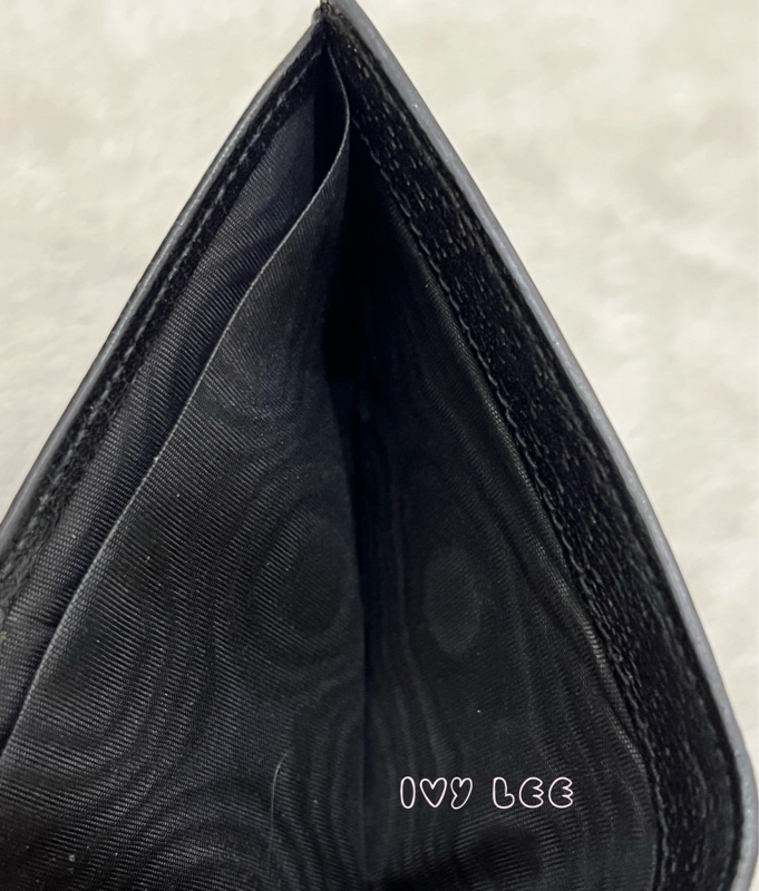 GUCCI 古馳 523664 經典Animalier系列皮革 蜜蜂裝飾對開8卡 短夾 經典黑 正品 二手精品-9