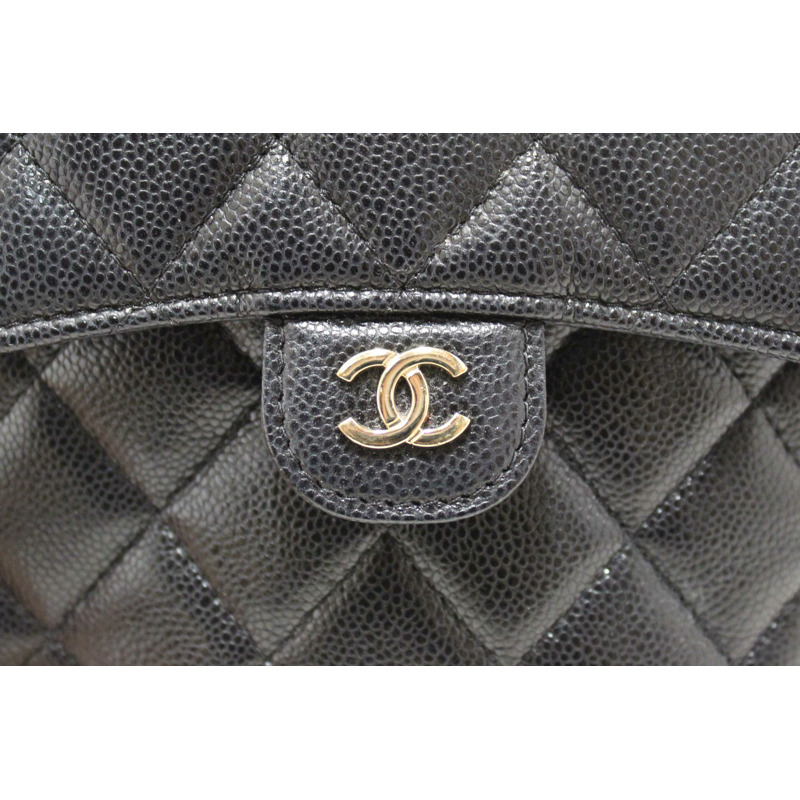 Chanel Black Caviar Quilted Leather Phone Holder Crossbody Bag-6