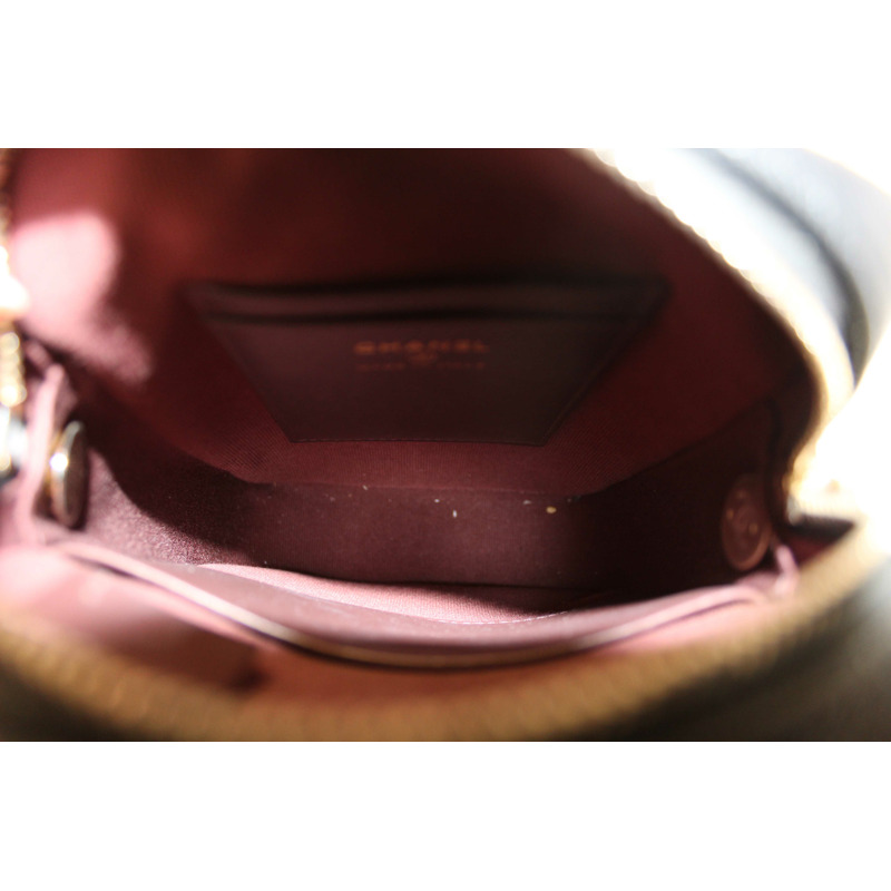 Chanel Black Caviar Quilted Leather Phone Holder Crossbody Bag-9