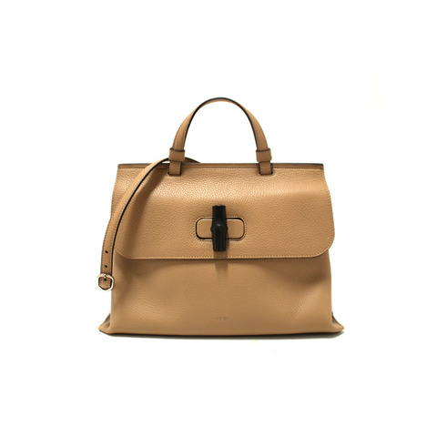 Gucci Bamboo Daily Top Handle Caramel Handbag