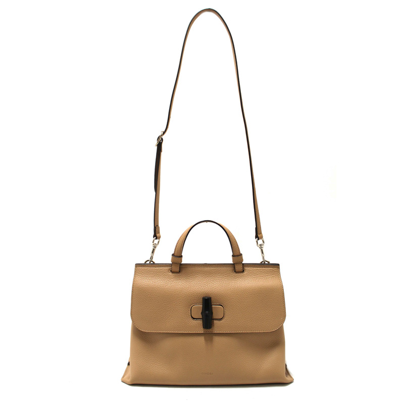 Gucci Bamboo Daily Top Handle Caramel Handbag-1