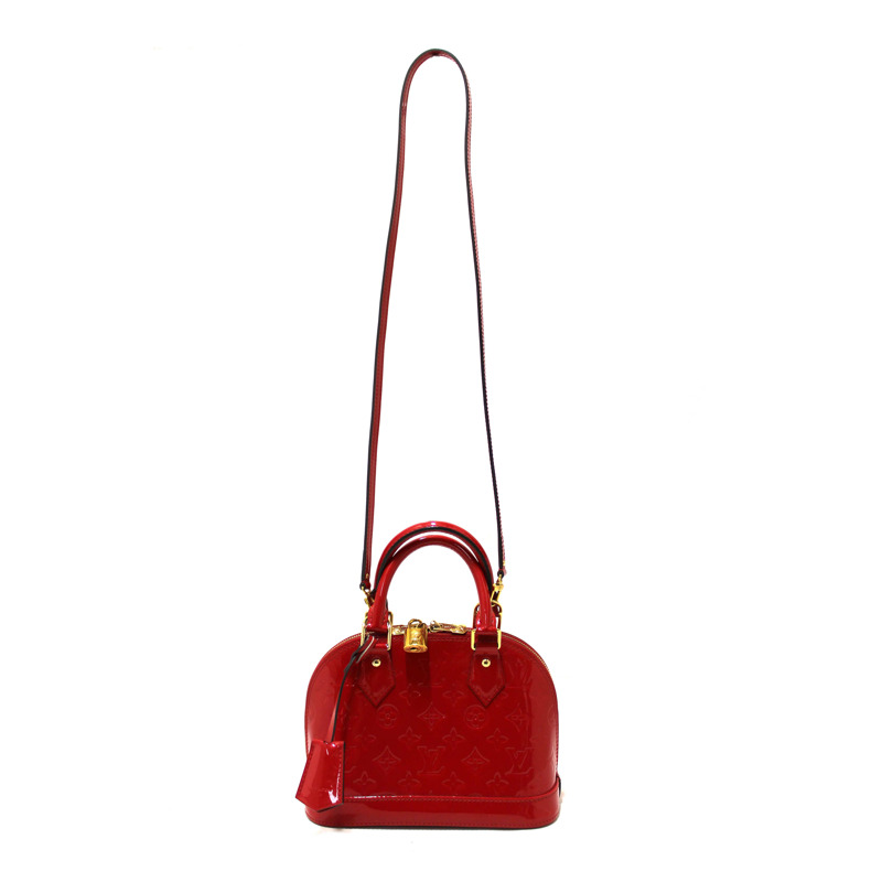Louis Vuitton Red Vernis Leather Alma BB Hand/Crossbody Bag-1