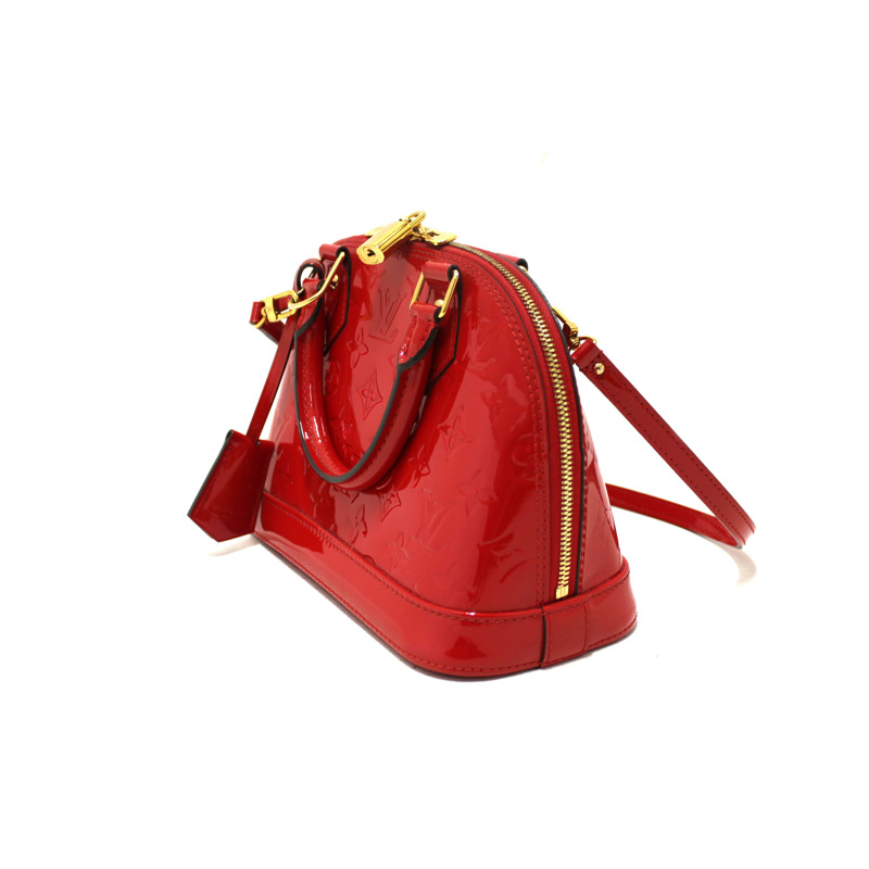 Louis Vuitton Red Vernis Leather Alma BB Hand/Crossbody Bag-2