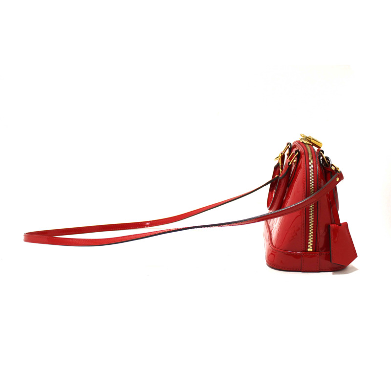 Louis Vuitton Red Vernis Leather Alma BB Hand/Crossbody Bag-4