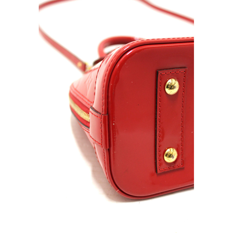 Louis Vuitton Red Vernis Leather Alma BB Hand/Crossbody Bag-6