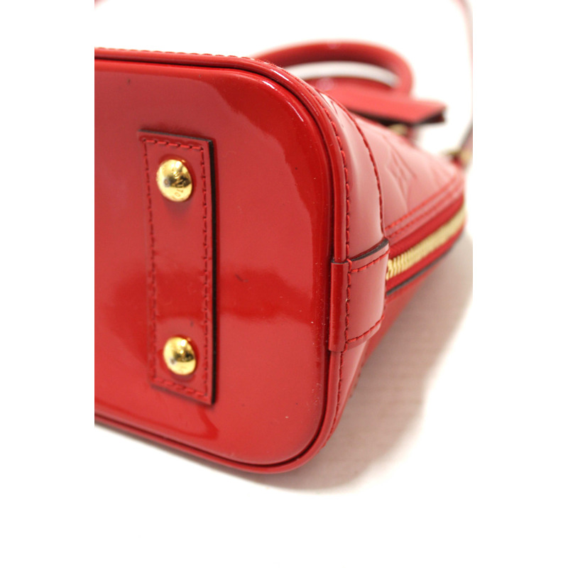 Louis Vuitton Red Vernis Leather Alma BB Hand/Crossbody Bag-7