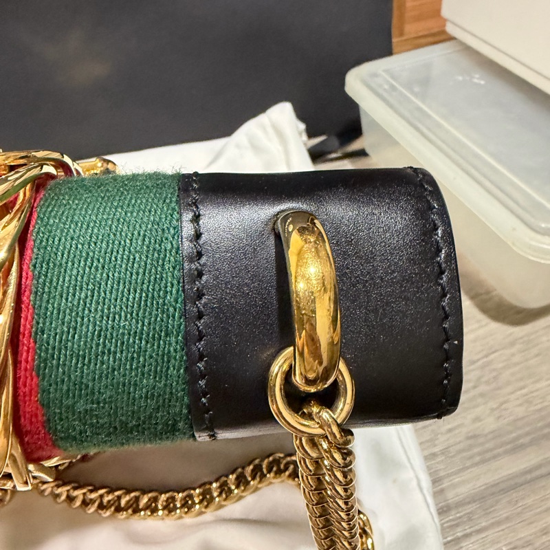 Gucci 經典sylvie 鏈條斜背包🌹-15