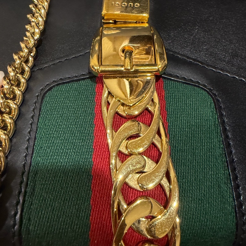 Gucci 經典sylvie 鏈條斜背包🌹-16