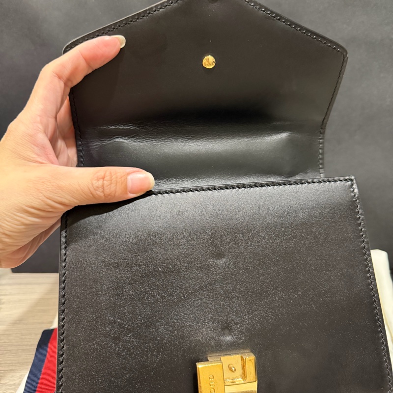 Gucci 經典sylvie 鏈條斜背包🌹-17