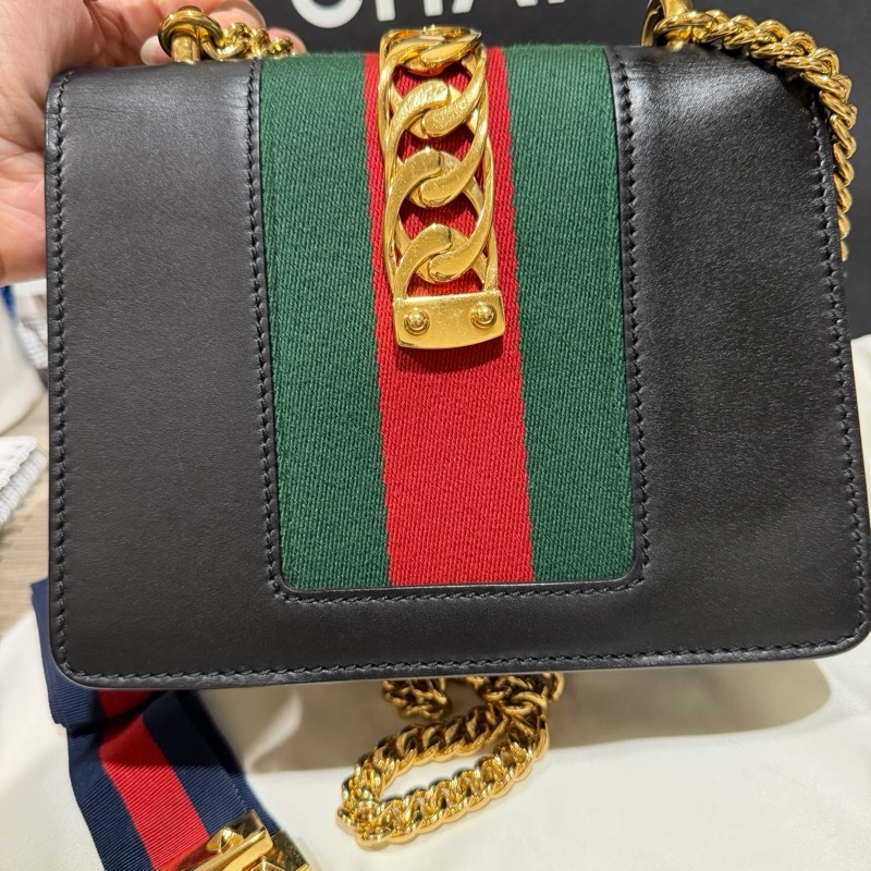 Gucci 經典sylvie 鏈條斜背包🌹-25