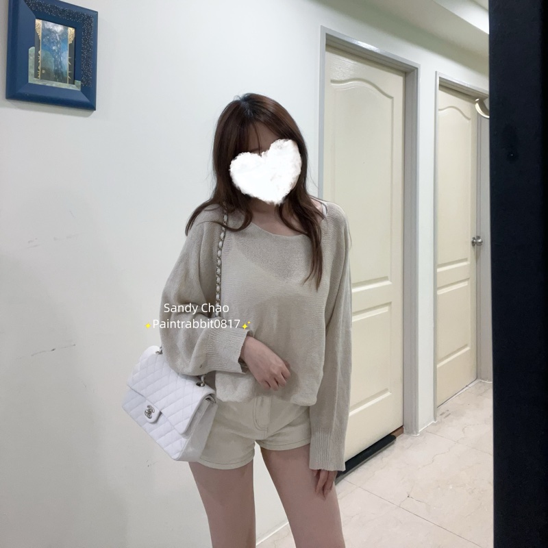 ෆ Chanel 白色荔枝Cf中號🤍芯片款-1