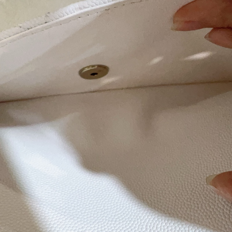 ෆ Chanel 白色荔枝Cf中號🤍芯片款-16