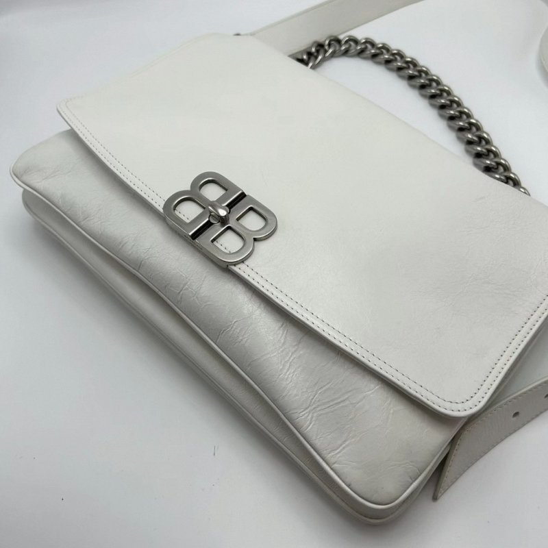 BALENCIAGA 白銀soft翻蓋手提肩背包36*24*3 98新配件塵袋-1