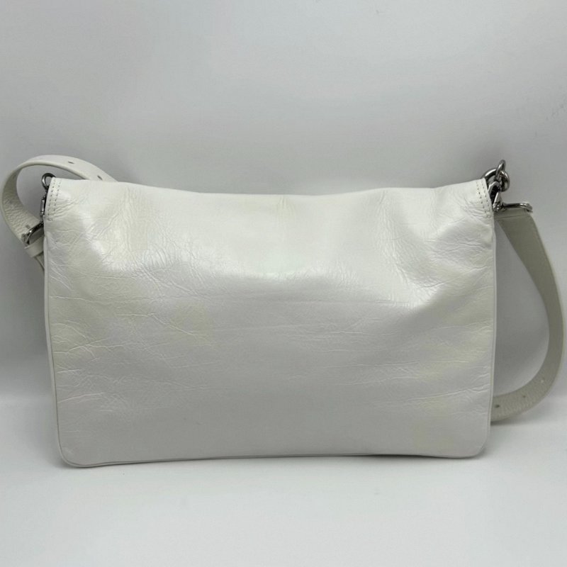 BALENCIAGA 白銀soft翻蓋手提肩背包36*24*3 98新配件塵袋-3