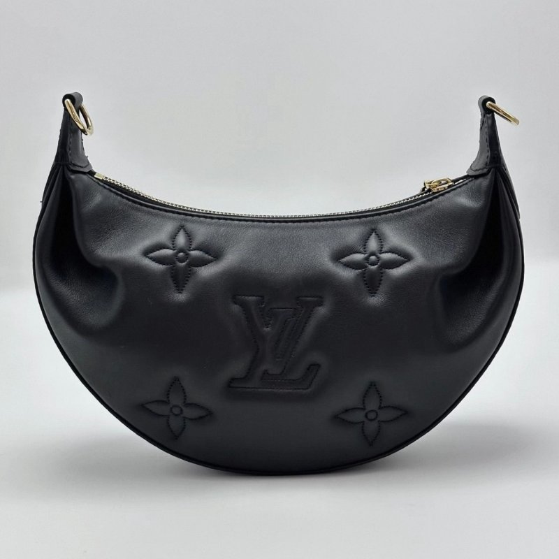 LV OVER THEMOON 全皮黑色月亮包 25*16*7 98新配件盒子塵袋購證吊牌-5