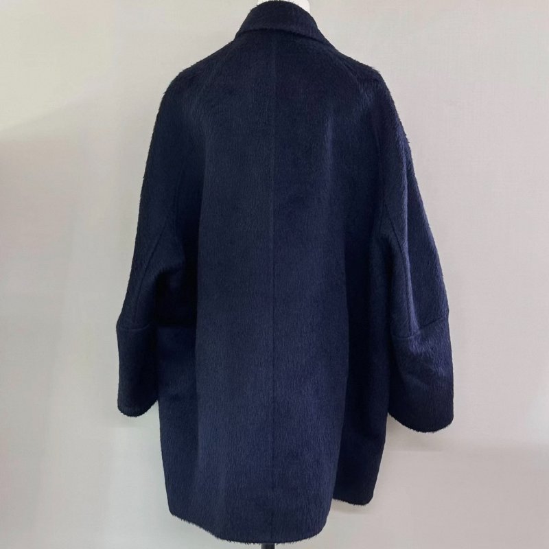 Max Mara Sequoia系列駱駝絨海馬毛純色翻領大衣 肩寬60 胸圍130 衣長90 99新-3