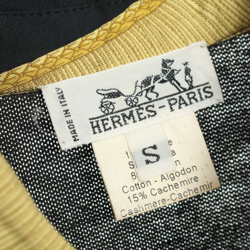 HERMES Twillaines Poste et Cavalerie Polo 衫上衣絲棉羊絨 #S-2