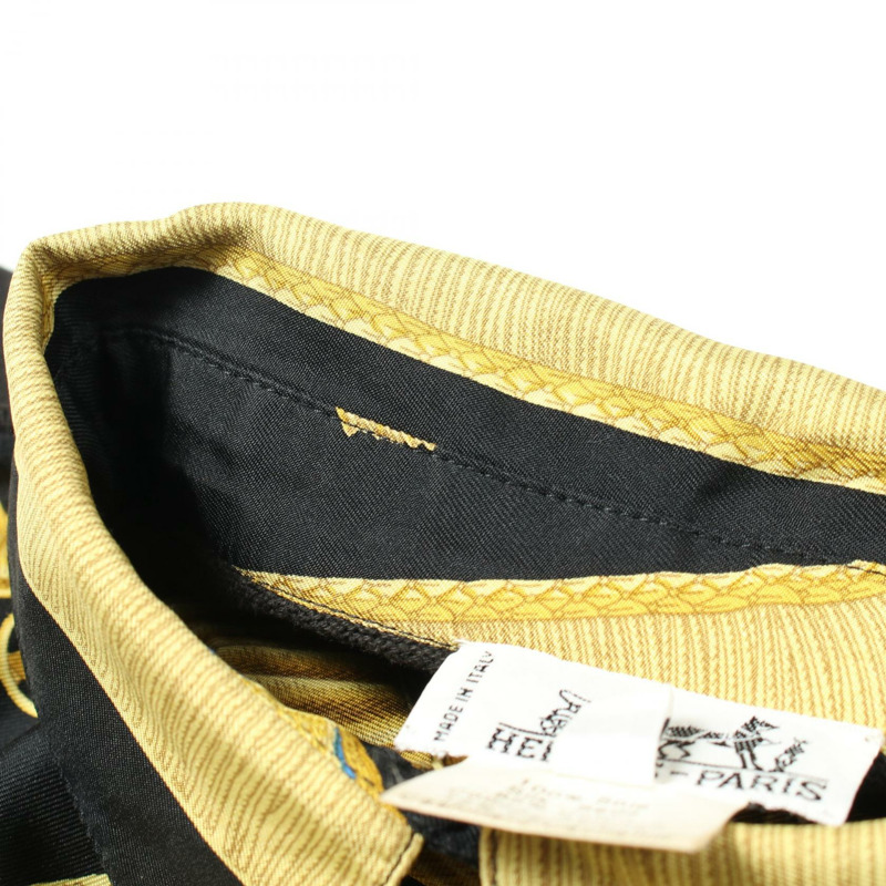 HERMES Twillaines Poste et Cavalerie Polo 衫上衣絲棉羊絨 #S-8