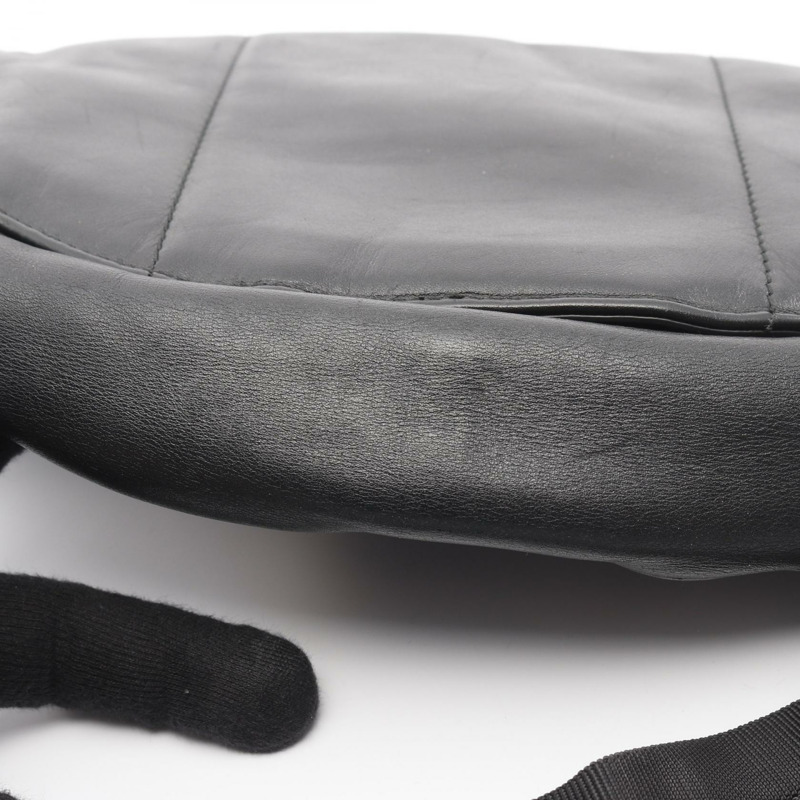 BOTTEGA VENETA Intrecciato 編織腰包/臀包/腰帶包/皮包/黑色二手男士-9