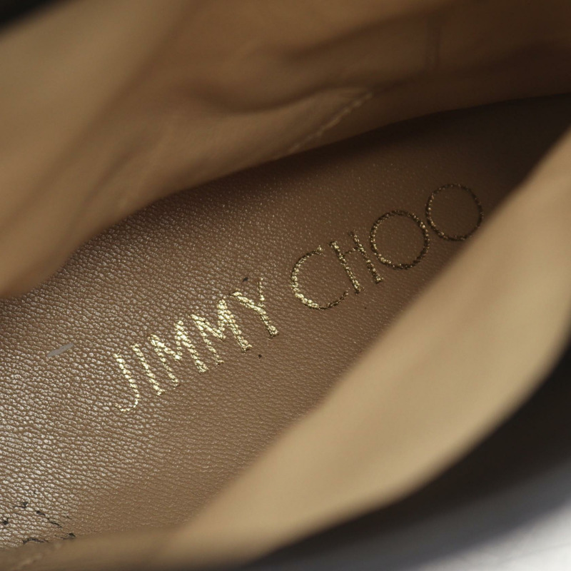 JIMMY CHOO 黑色真皮機車短靴，二手女款 #39-4