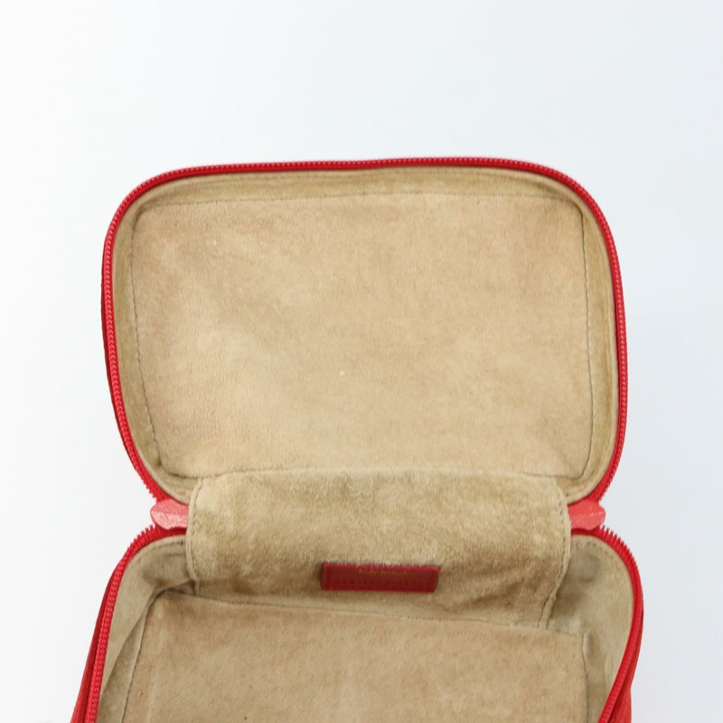 【日本直送】GUCCI 馬銜扣化妝包 手提包 麂皮 紅色 金色 032 1705 0141 Auth 145653-9