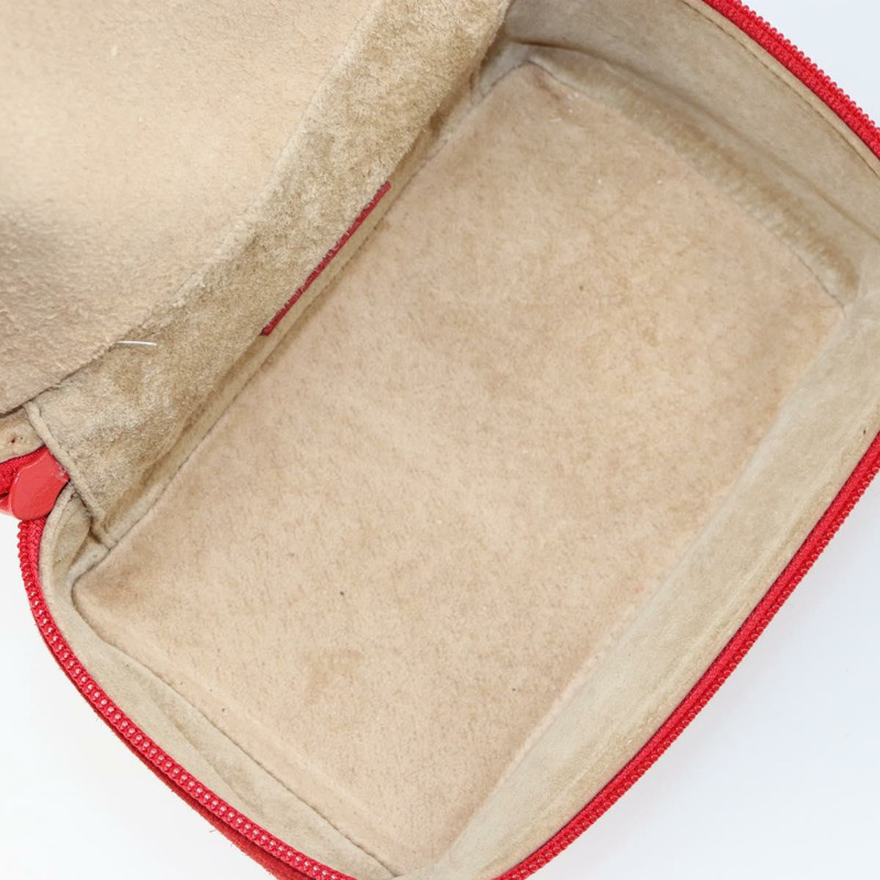 【日本直送】GUCCI 馬銜扣化妝包 手提包 麂皮 紅色 金色 032 1705 0141 Auth 145653-10