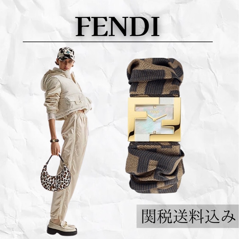 FENDI 芬迪 Fendimania Baguette FF 錶圈 長方形 瑞士製 腕錶 女錶 手錶-17