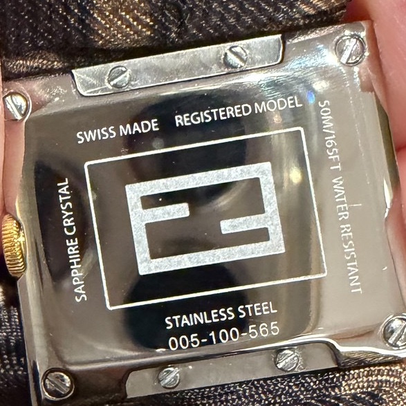 FENDI 芬迪 Fendimania Baguette FF 錶圈 長方形 瑞士製 腕錶 女錶 手錶-19