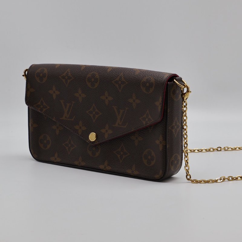 LOUIS VUITTON 經典三合一WOC鍊包 - 玫紅-8