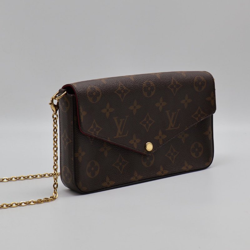 LOUIS VUITTON 經典三合一WOC鍊包 - 玫紅-9