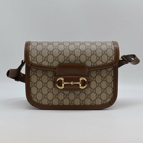 GUCCI Horsebit 1955馬銜釦馬鞍包 - 中號棕