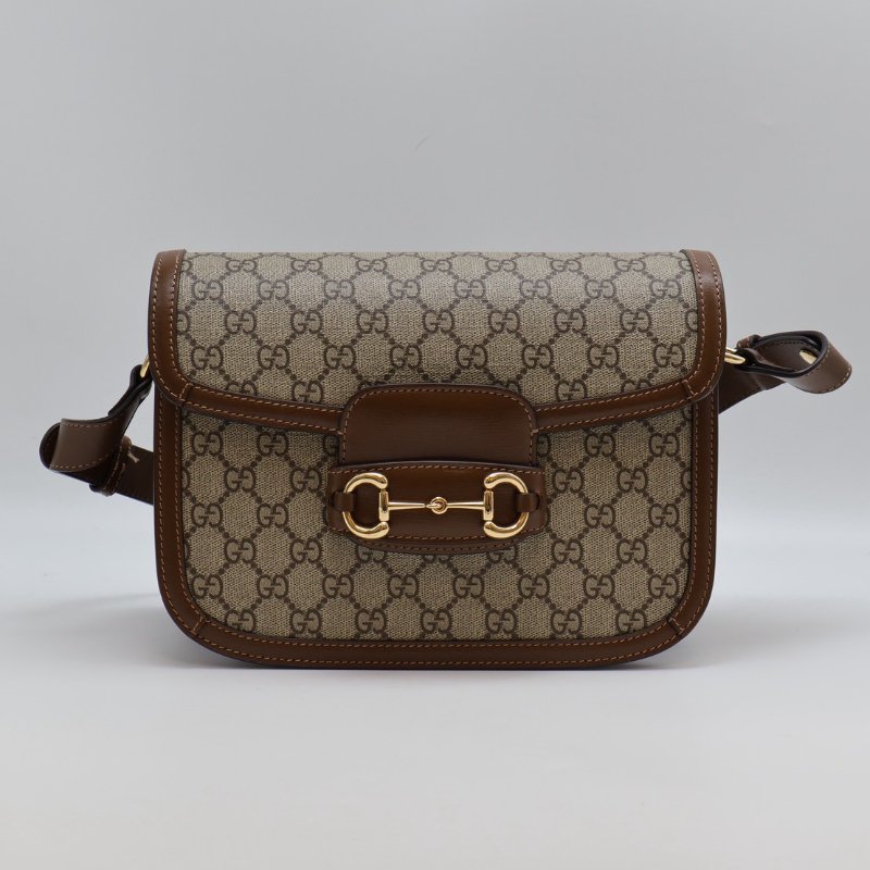 GUCCI Horsebit 1955馬銜釦馬鞍包 - 中號棕-0