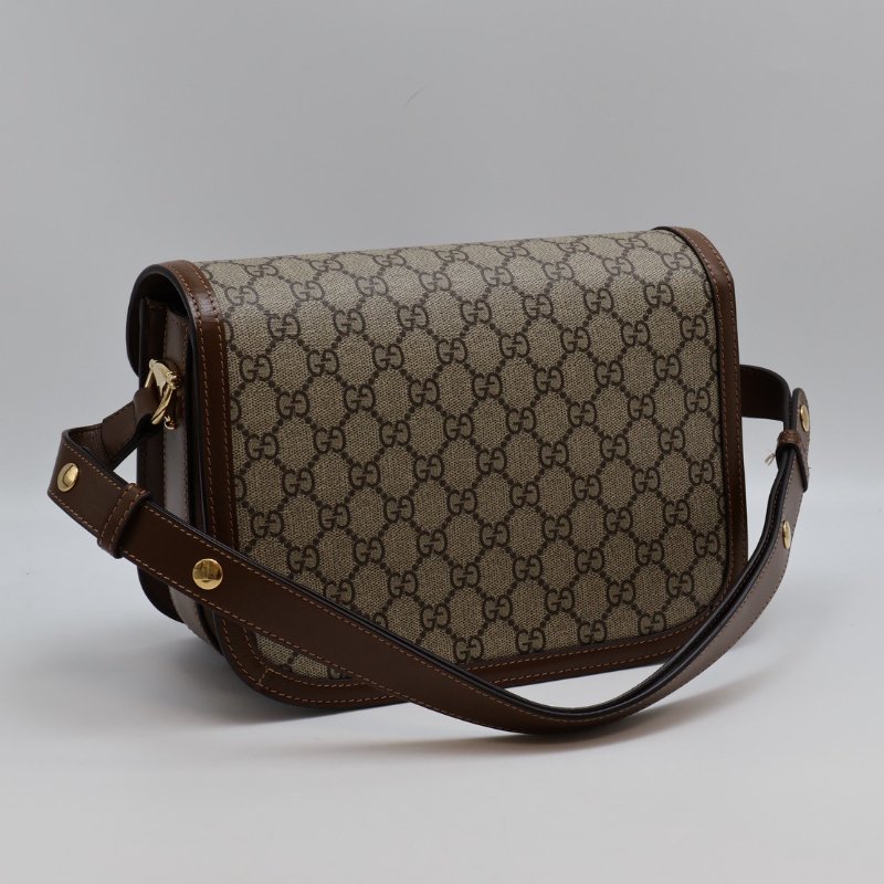 GUCCI Horsebit 1955馬銜釦馬鞍包 - 中號棕-1