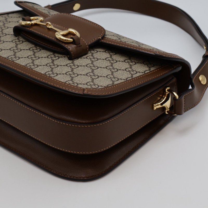 GUCCI Horsebit 1955馬銜釦馬鞍包 - 中號棕-3