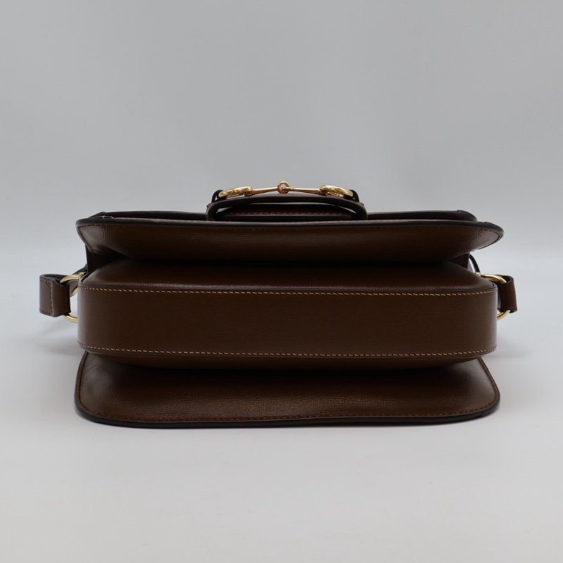 GUCCI Horsebit 1955馬銜釦馬鞍包 - 中號棕-5