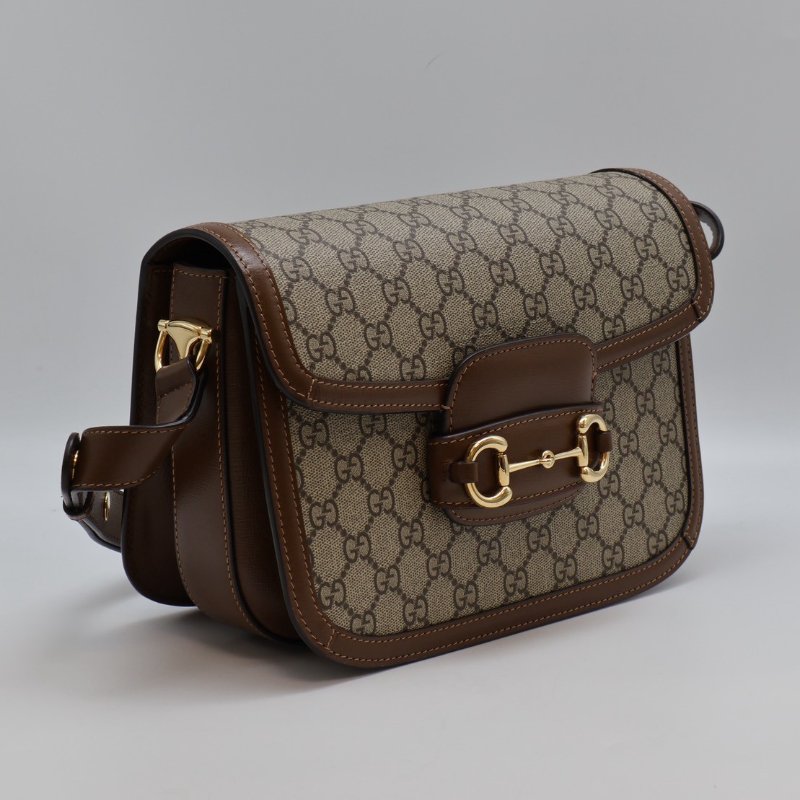 GUCCI Horsebit 1955馬銜釦馬鞍包 - 中號棕-7