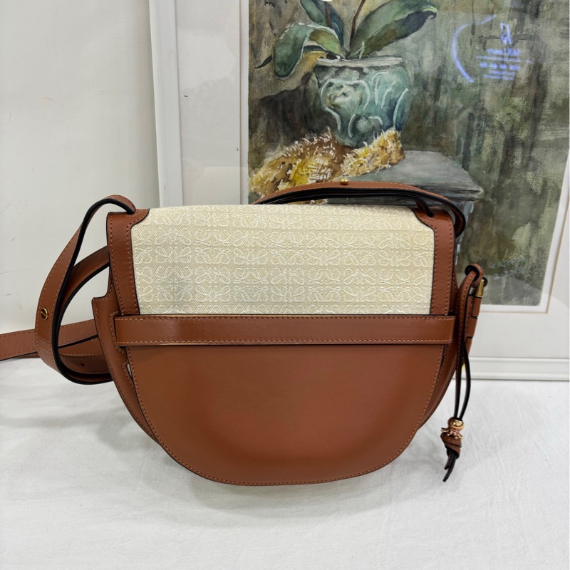 Loewe 羅意威 老花帆布拼皮gate小號 19年標-1