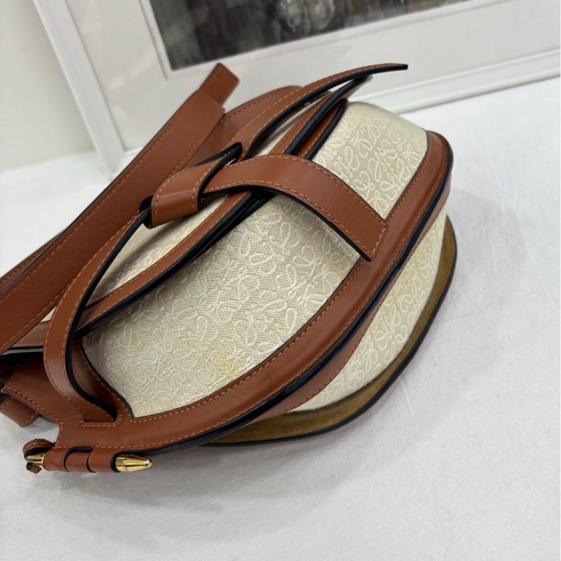 Loewe 羅意威 老花帆布拼皮gate小號 19年標-2