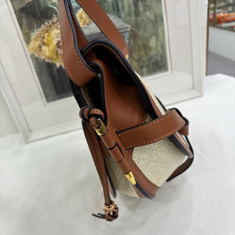 Loewe 羅意威 老花帆布拼皮gate小號 19年標-3