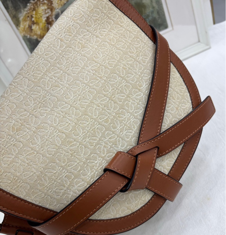 Loewe 羅意威 老花帆布拼皮gate小號 19年標-7