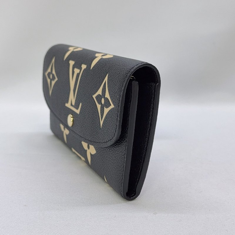 LV Emilie雙色牛皮壓紋長夾-2