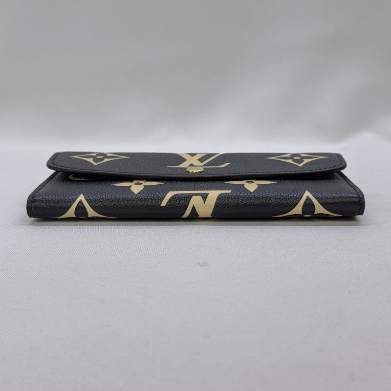 LV Emilie雙色牛皮壓紋長夾-8