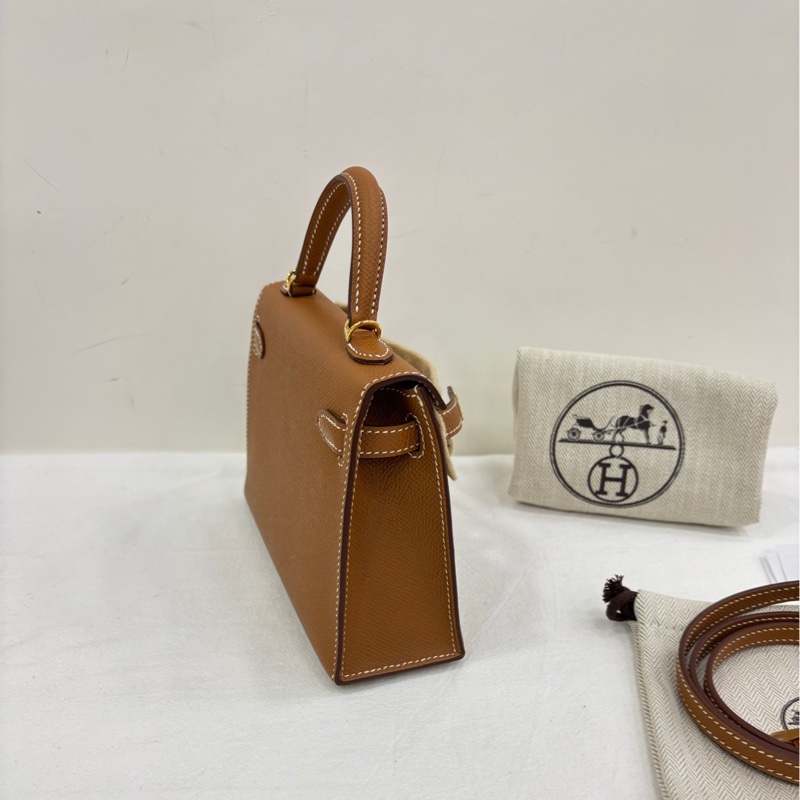 Hermes 愛馬仕 mini kelly 二代 金棕金扣 U刻 epsom皮 配件全套帶票#Hermes/愛馬仕-2
