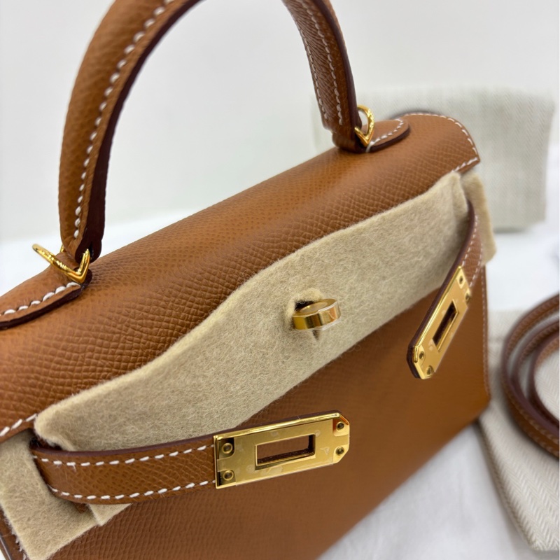Hermes 愛馬仕 mini kelly 二代 金棕金扣 U刻 epsom皮 配件全套帶票#Hermes/愛馬仕-4