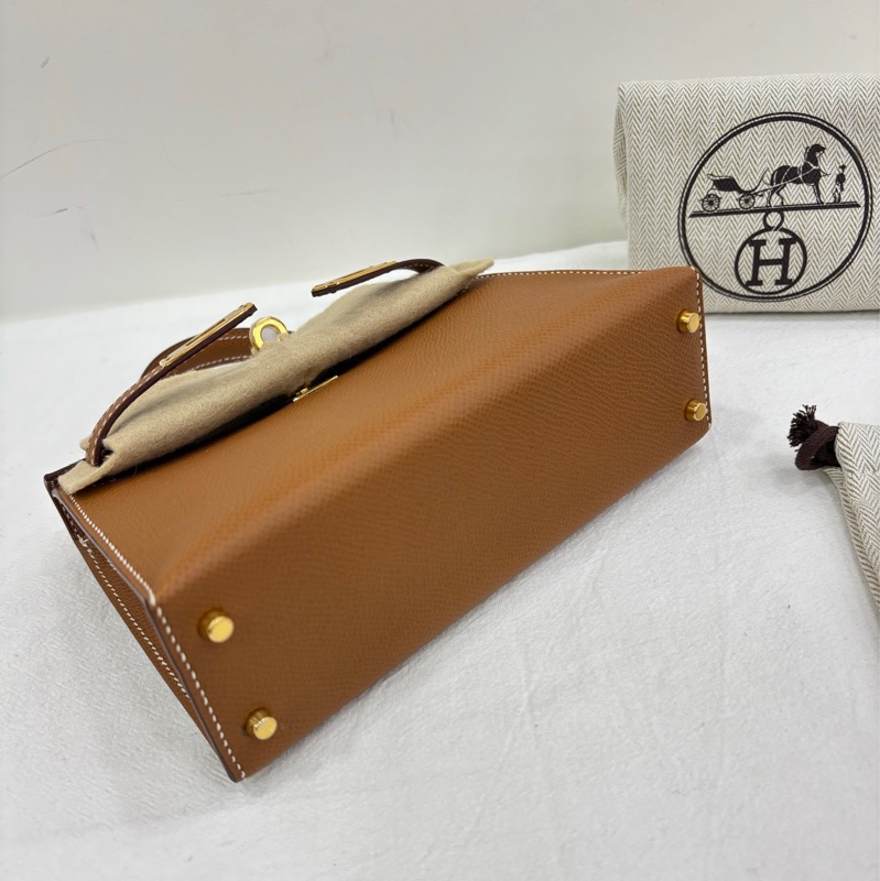 Hermes 愛馬仕 mini kelly 二代 金棕金扣 U刻 epsom皮 配件全套帶票#Hermes/愛馬仕-5