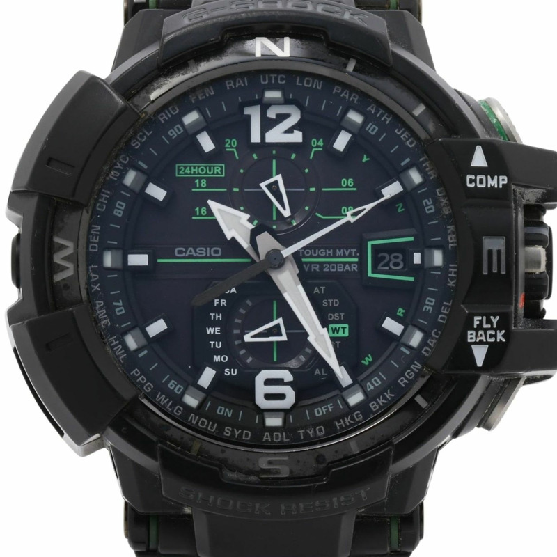 卡西歐 G-SHOCK Master of G Air Gravitymaster GWA11001A3JF 黑色樹脂男士模擬手錶-0