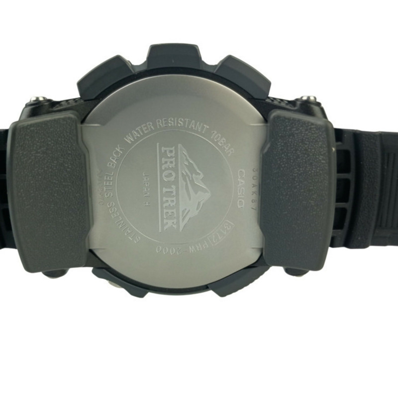 卡西歐 Pro Trek 三重感應器 PRW20001ER 黑色橡膠男士數位手錶-8