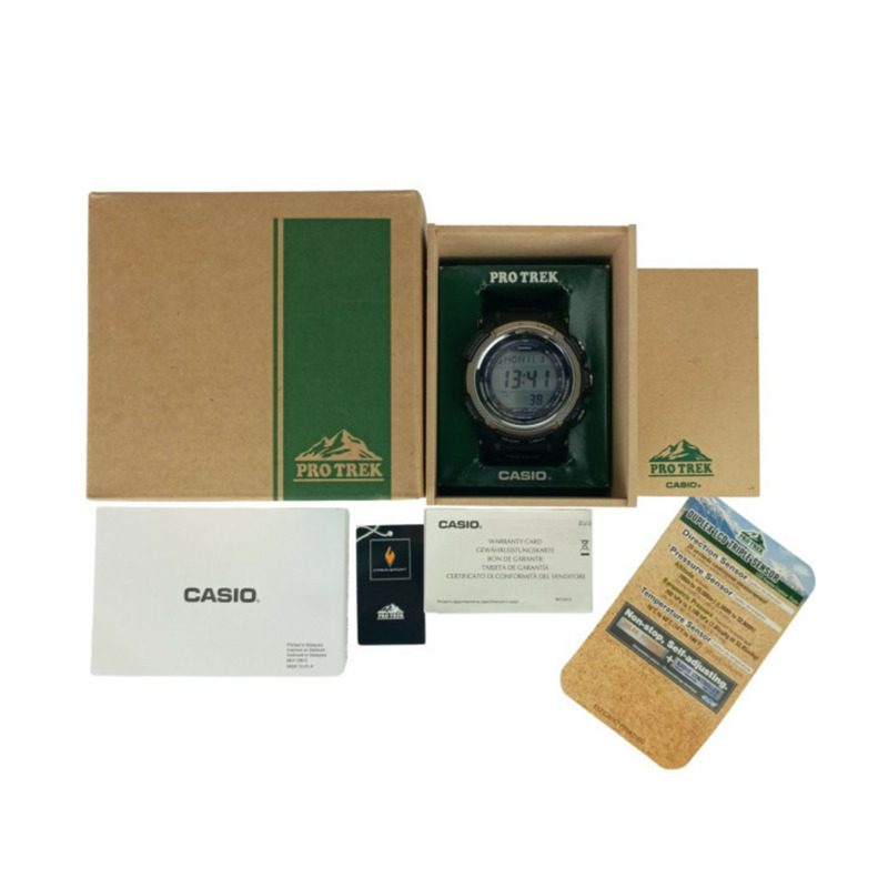 卡西歐 Pro Trek 三重感應器 PRW20001ER 黑色橡膠男士數位手錶-9